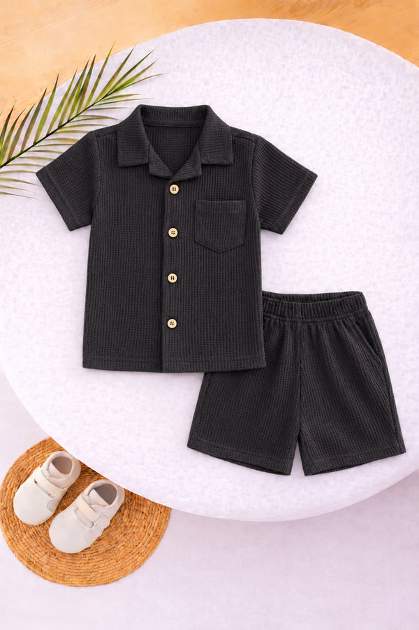 Charcoal Thermal Mesh Co-ord Set