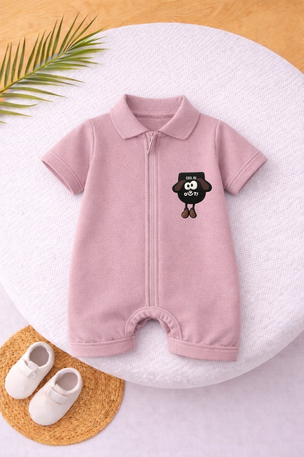 Clay Pink Thermal Mesh Sleepsuit