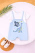 Born to Be Fabulous Printed Dungree Romper