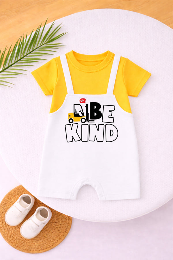 Be Kind Printed Dungree Romper
