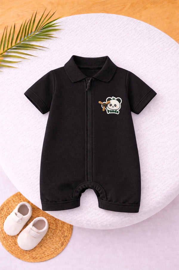 Black Thermal Mesh Sleepsuit