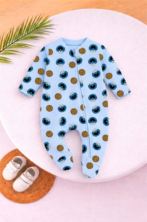 Cookie Monster Footed Zip Sleepsuit