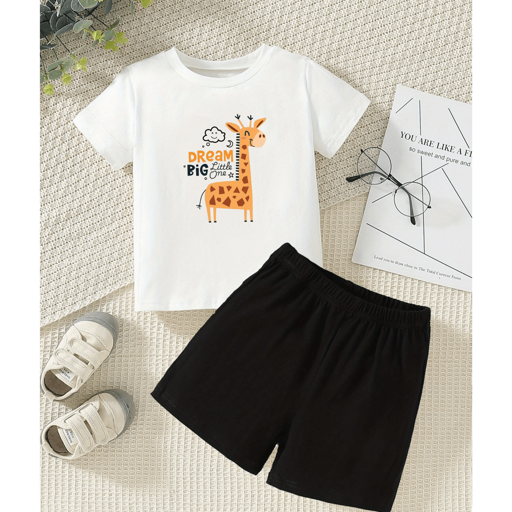 Giraffe Printed Short Set