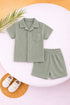 Pistachio Green Thermal Mesh Co-ord Set