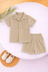 Beige Thermal Mesh Co-ord Set