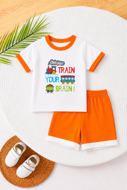 Train Your Brain Printed Short Set