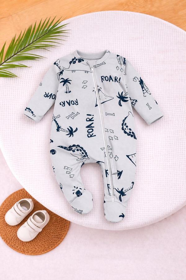 Roar Dino Footed Zip Sleepsuit