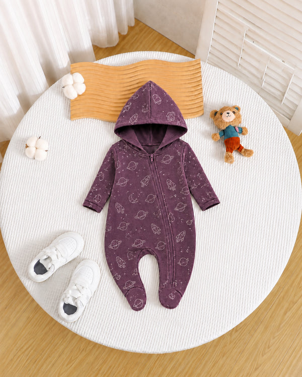 Astronaut Printed Footed Sleepsuit