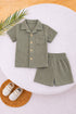 Moss Green Thermal Mesh Co-ord Set