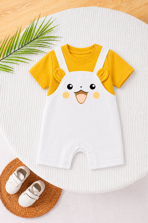 Pikachu Printed Dungaree Romper