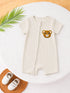 Drop Needle Teddy Zip Romper