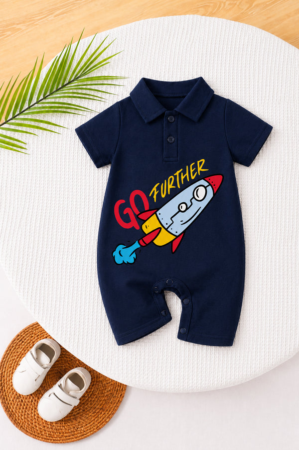 Go Further Polo Romper | Twinkle Tods