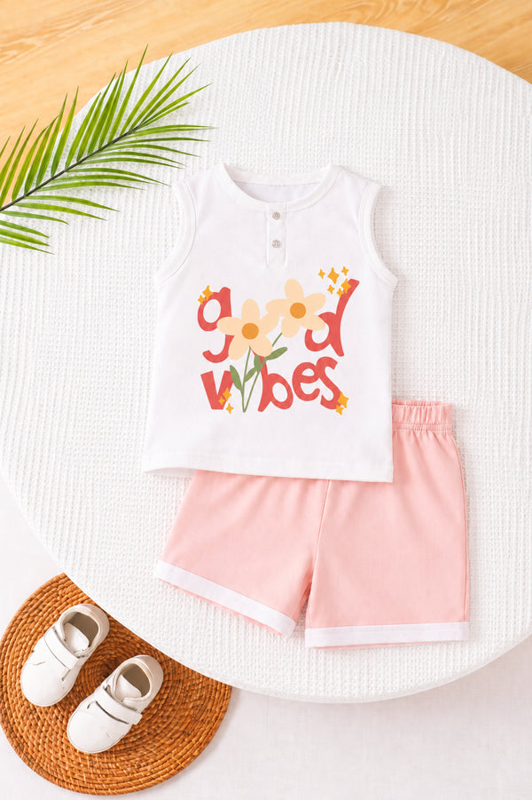 Daisy Dreams Henley Sando Set | Twinkle Tods