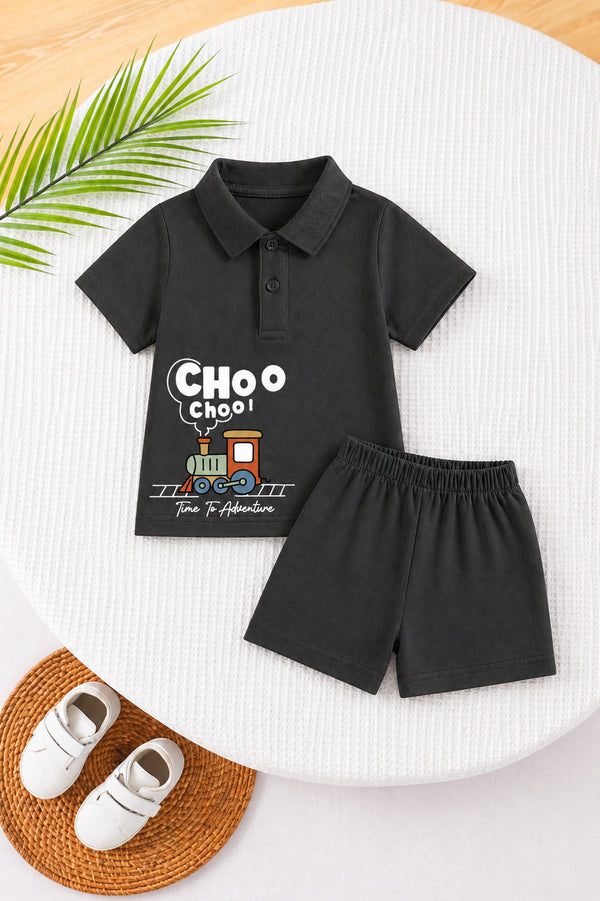 Train Time Polo Set
