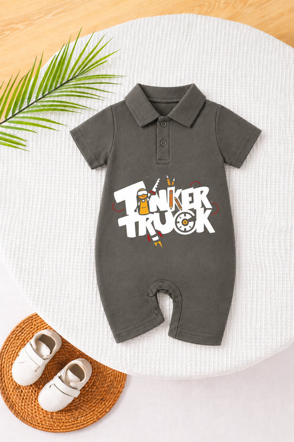 Truck Mania Polo Romper | Twinkle Tods