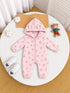 Pink Petals Hooded Sleepsuit