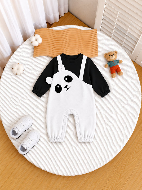 Panda Play Cut & Sew Fleece Romper