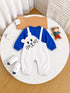 Blue Whiskers Cut & Sew Fleece Romper