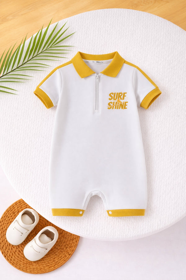 Sunshine Polo Zip Romper