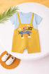 Little Pilot Printed Dungree Romper