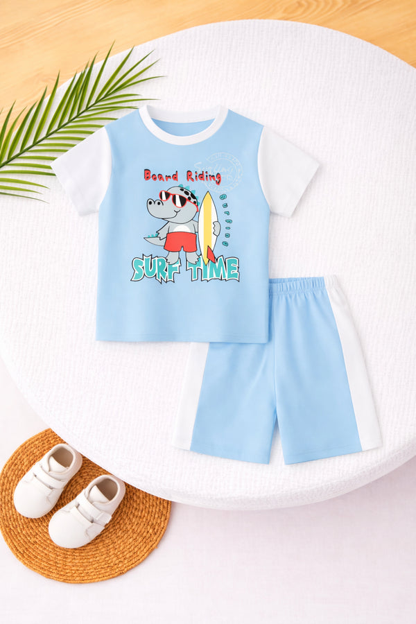 Surf Time Printed Short Set