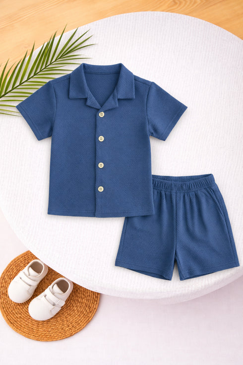 Royal Blue Waffle Knit Co-ord Set
