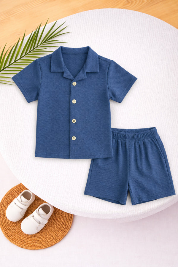 Royal Blue Waffle Knit Co-ord Set