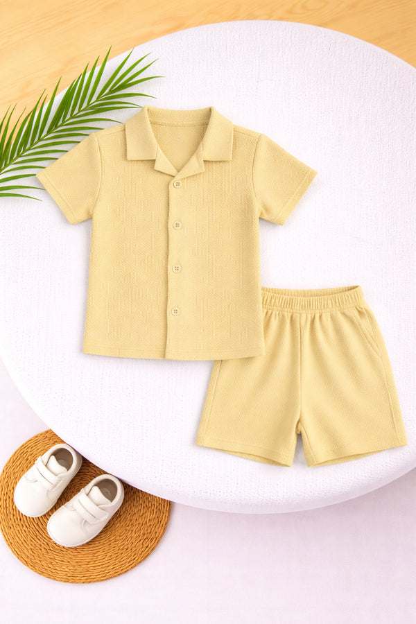 Yellow Waffle Knit Co-ord Set