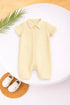 Pale Yellow Waffle Knit Sleepsuit
