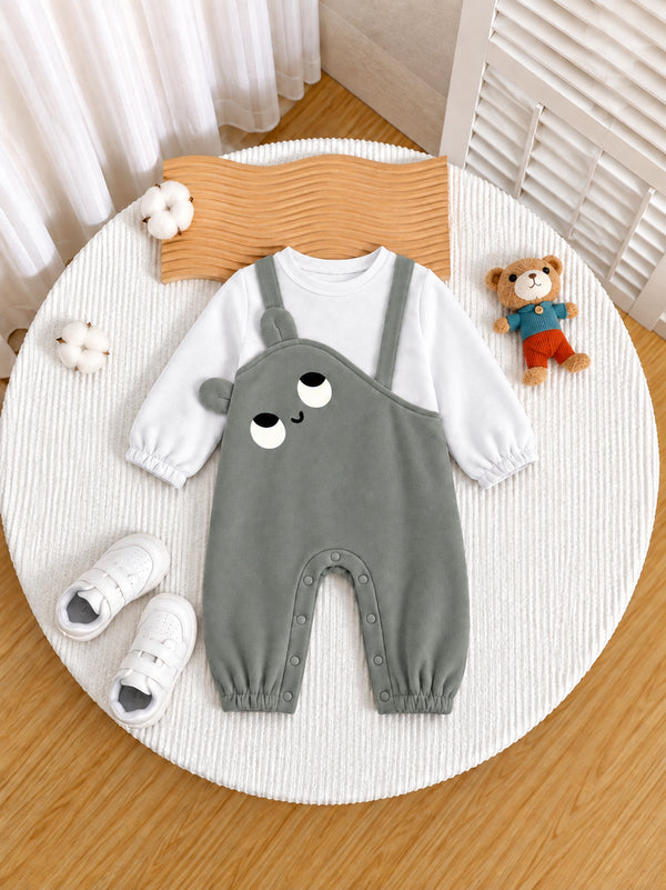 Sage Cub Cut & Sew Fleece Romper