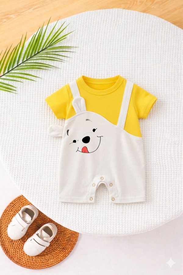Pooh Printed Cut & Sew Romper by Twinkle Tods