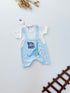 Born to Be Fabulous Printed Dungree Romper