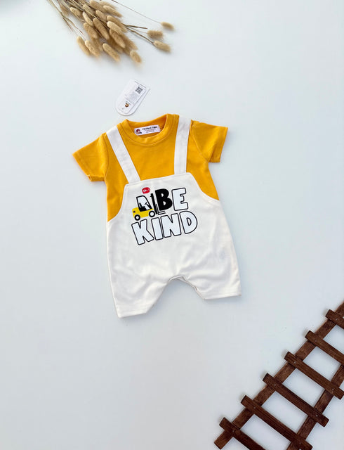 Be Kind Printed Dungree Romper