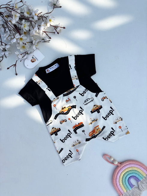Speedy Streets Dungree Romper