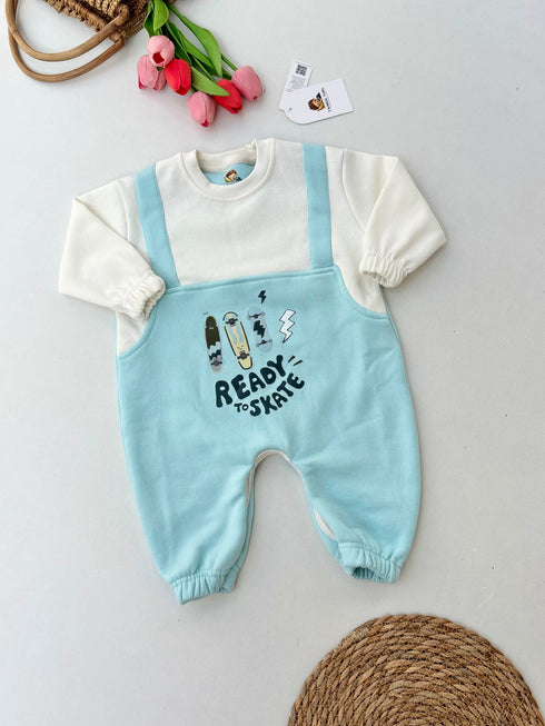 Skater Printed Dungaree Romper