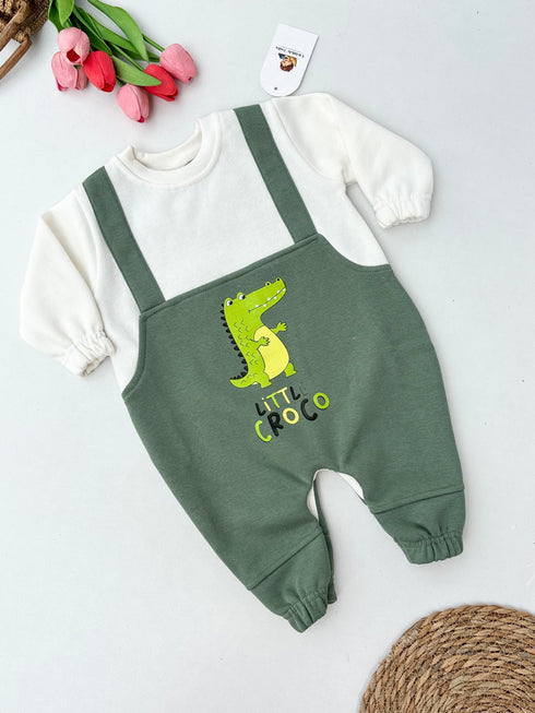 Little Croco Dungaree Romper