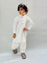 Off White Blended Kameez Shalwar
