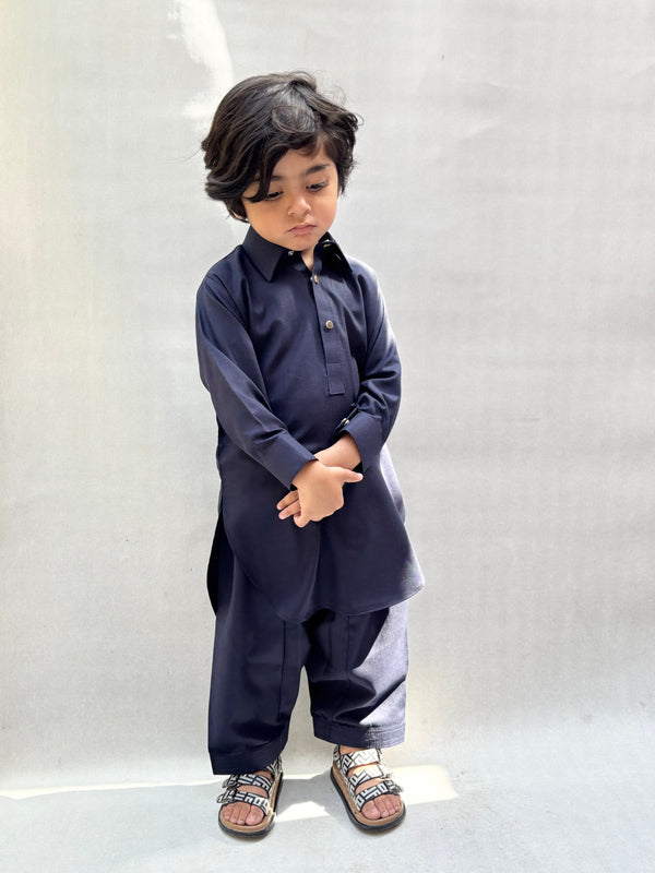 Plum Blended Kameez Shalwar