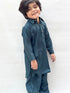 Olive Green Blended Kameez Shalwar