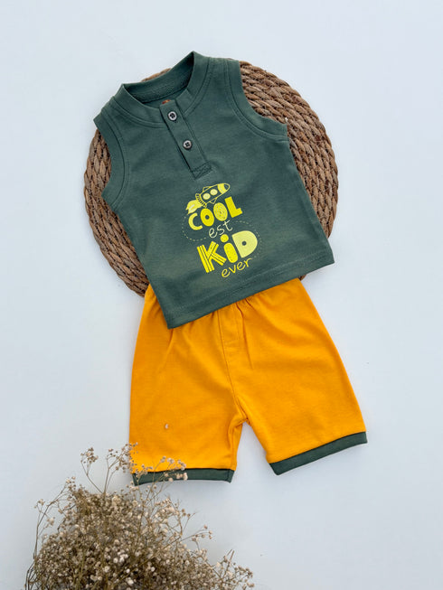 Cool Kid Henley Sando Set
