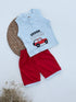 Vroom Rider Henley Sando Set