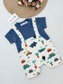 Safari Wheels Dungree Romper