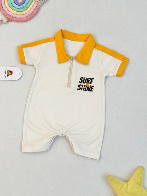 Sunshine Polo Zip Romper
