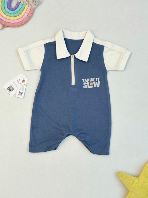Slow Days Polo Zip Romper