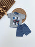 Born To Ride Printed Short Set