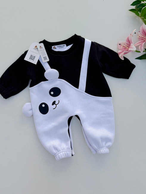 Panda Play Cut & Sew Fleece Romper