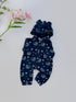 Navy Bear Club Hooded Sleepsuit