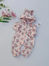 Pink Petals Hooded Sleepsuit