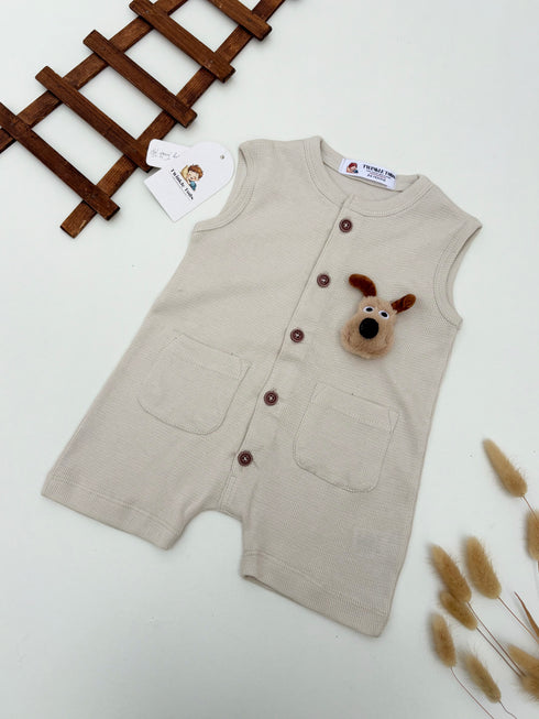 Puppy Pocket Sleeveless Romper