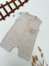 Drop Needle Teddy Sleeveless Romper